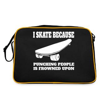 Skateboard Skateboarding Skaten Longboard Skater - Sac Retro - noir/or - Dos