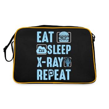 Manger Sommeil X-Ray Répéter Roue Tech Radiologie - Sac Retro - noir/or - Dos