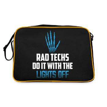 Les techniciens Rad le font avec les lumières éteintes Rad Tech - Sac Retro - noir/or - Dos