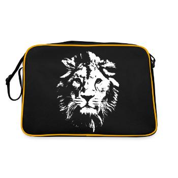 Lion Lion's Head - Retro Bag - black/gold - Back
