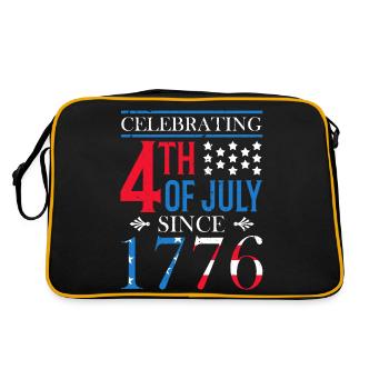 Feierlichkeiten Zum 4. Juli Seit 1776 Party Zum - Retro Tasche - Schwarz/Gold - Hinten