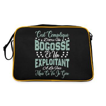 c'est compliqué d'être un Bogosse et un Exploitant - Sac Retro - noir/or - Dos