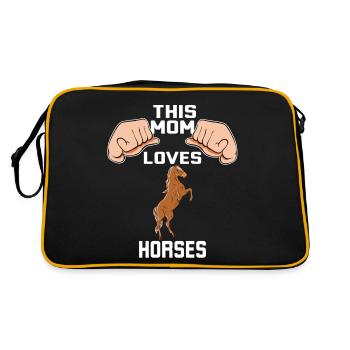 Cette maman aime les chevaux - Sac Retro - noir/or - Dos