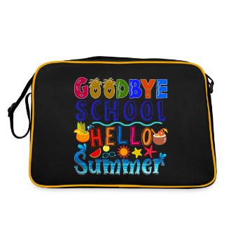 Good Bye School Hello Summer Last Day School Kids - Retro Bag - black/gold - Back