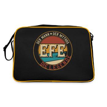 Efe Der Mann der Mythos die Legende Geschenk - Retro Tasche - Schwarz/Gold - Hinten