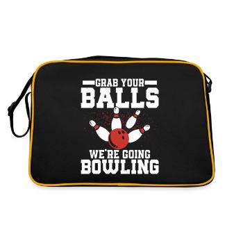 Grab your Balls We're Going Bowling Team Player Bo - Retro Bag - black/gold - Back