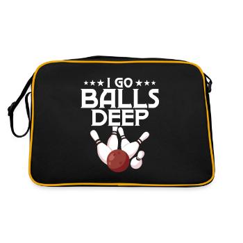 I Go Balls Deep Team Player BowlingBowler - Retro Bag - black/gold - Back