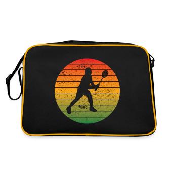Joueur de badminton Joueur de badminton Badminton fan de badminton - Sac Retro - noir/or - Dos