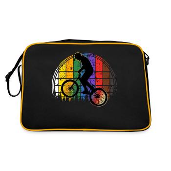 BMX / Bmx Bike / Bike / Gift / Cyclist - Retro Bag - black/gold - Back