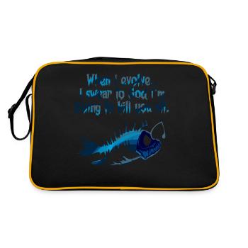 Quand j’évoluerai, je vais vous k*ll tous - Sac Retro - noir/or - Dos