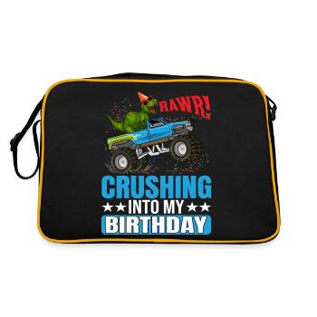 Rawr! Écraser dans mon | d’anniversaire Chemise d’anniversaire | - Sac Retro - noir/or - Dos
