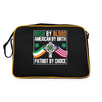 Drapeau irlando-américain Celtic Cross Lust - Sac Retro - noir/or - Dos