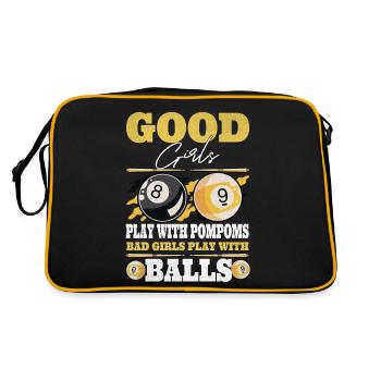 Les bonnes filles jouent avec les pompons les mauvaises filles jouent avec - Sac Retro - noir/or - Dos