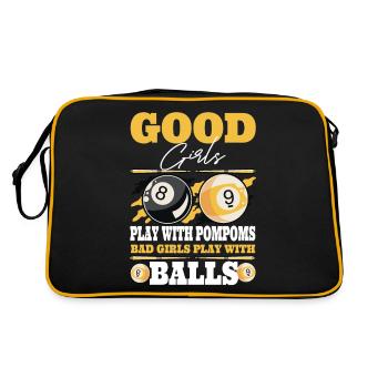 Les bonnes filles jouent avec les pompons les mauvaises filles jouent avec - Sac Retro - noir/or - Dos