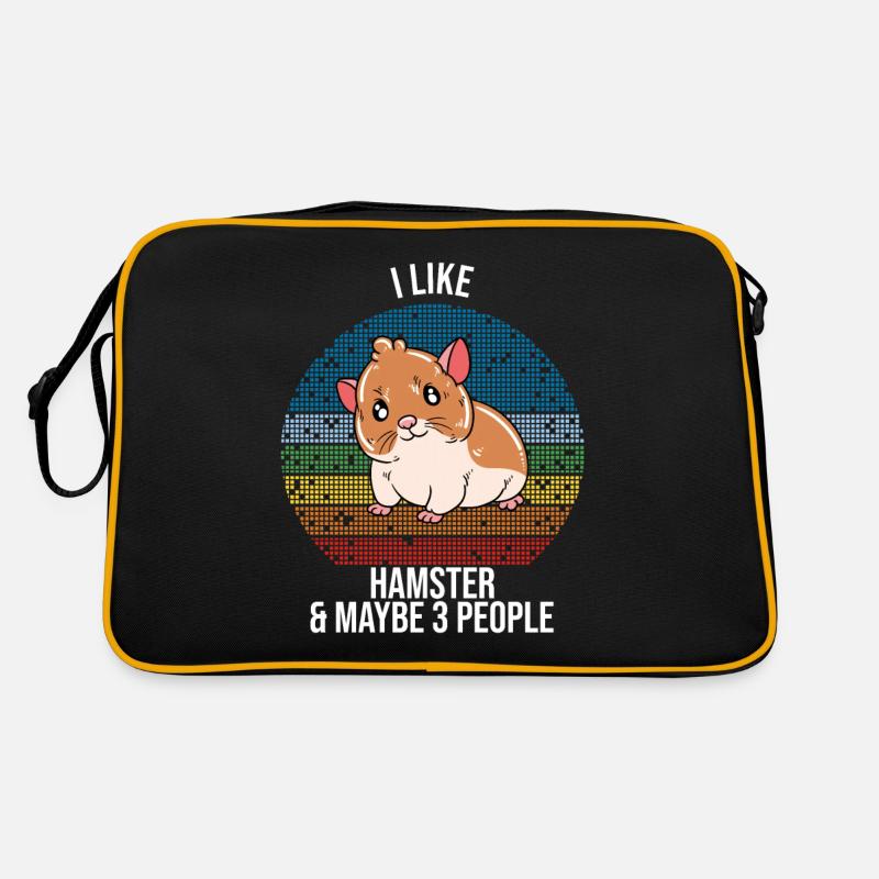 I'd Rather Be With My Hamster Retro Tasche