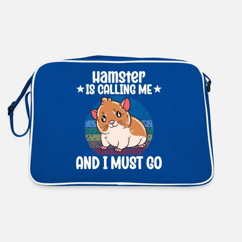 I'd Rather Be With My Hamster Retro Tasche