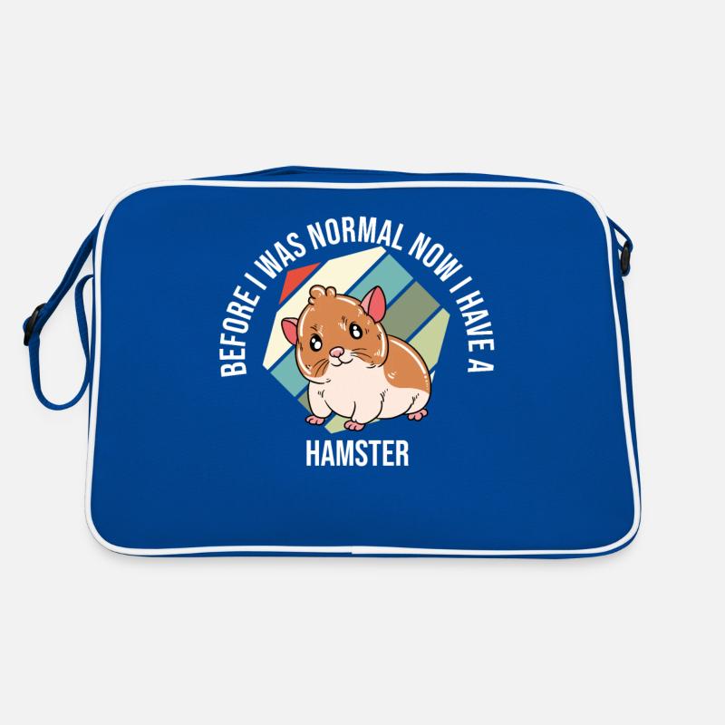 I'd Rather Be With My Hamster Retro Tasche