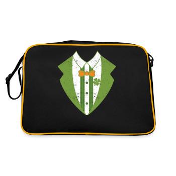 Leprechaun Fumer la Saint-Patrick Irlandais chanceux - Sac Retro - noir/or - Dos