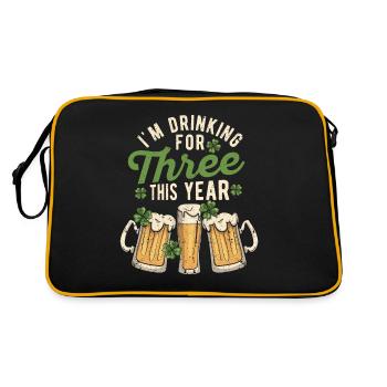 Je bois pour trois Saint-Patrick cette année - Sac Retro - noir/or - Dos