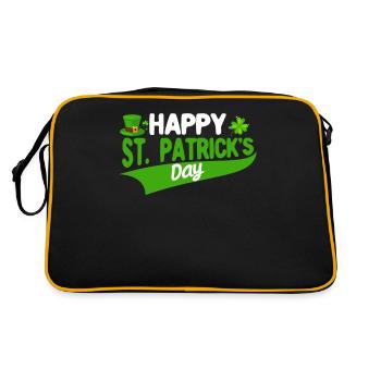 Drôle d’amoureux chanceux du trèfle irlandais Happy St. - Sac Retro - noir/or - Dos