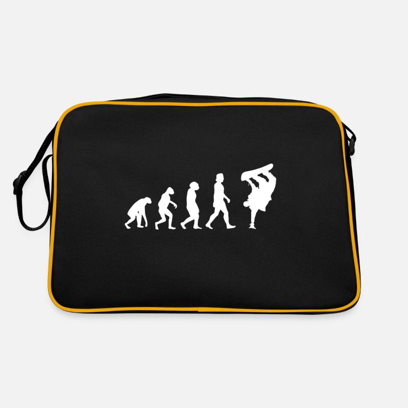 EVOLUTION SNOWBOARD - Retro Bag - black/gold