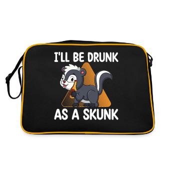 Je serai ivre comme une moufette | - Sac Retro - noir/or - Dos