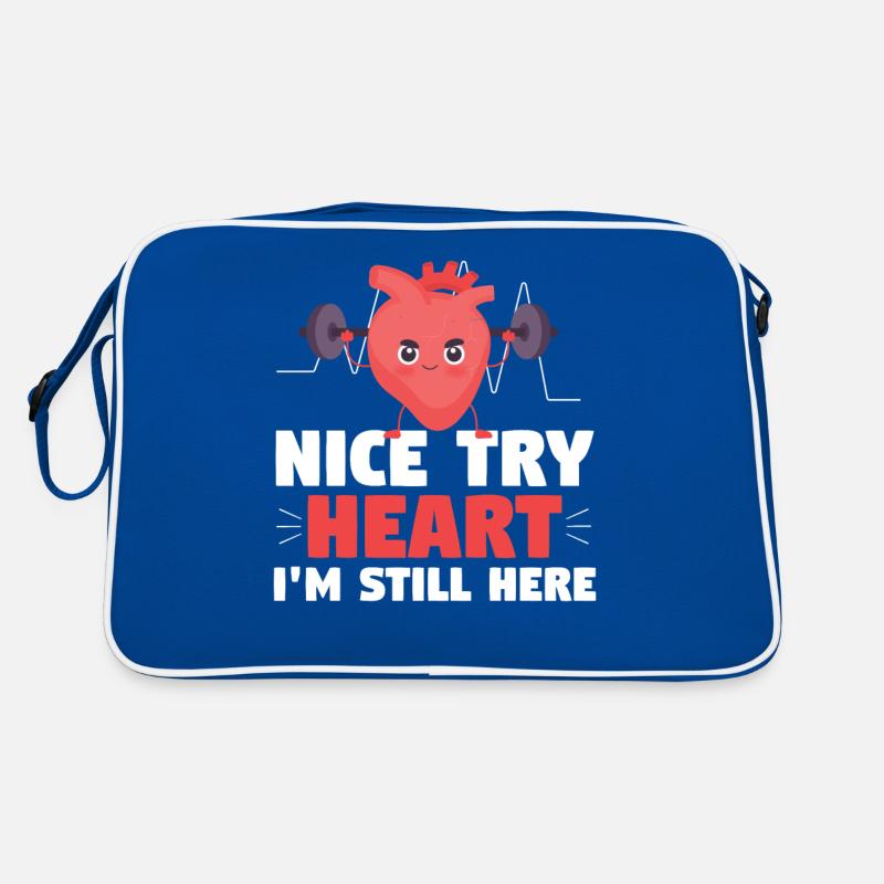 Nice Try Heart Im Still Here Heart Attack Retro Bag