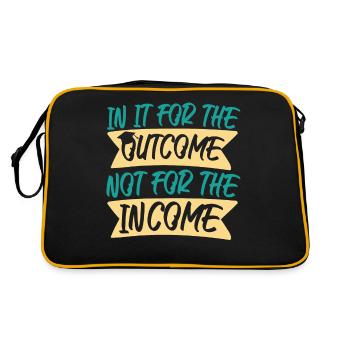 For Outcome Not For The Income - Retro Bag - black/gold - Back