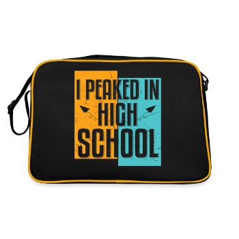 In High School I Peaked Distressed - Retro Bag - black/gold - Back