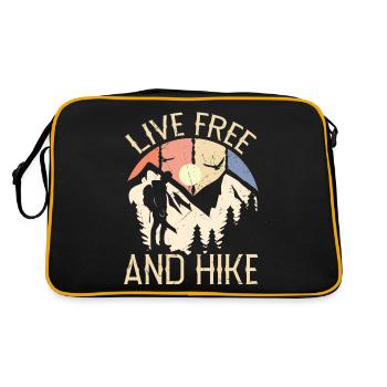 Live Free And Hike Vintage Distressed - Retro Bag - black/gold - Back