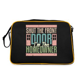 Shut The Front Door Im The Homeowner - Retro Bag - black/gold - Back