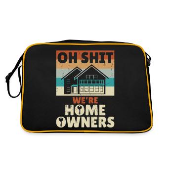 Oh Shit Were Home Owners - Retro Bag - black/gold - Back