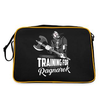 Training For Ragnarok Viking Norse - Retro Tasche - Schwarz/Gold - Hinten