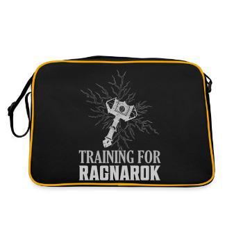 Training For Ragnarok Vikings Norse - Retro Tasche - Schwarz/Gold - Hinten