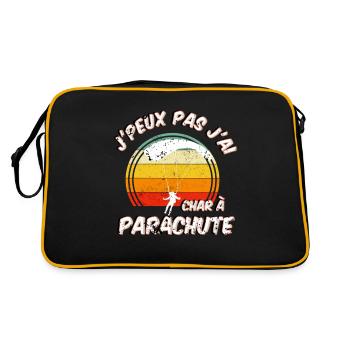j'peux pas j'ai char à Parachute - Sac Retro - noir/or - Dos