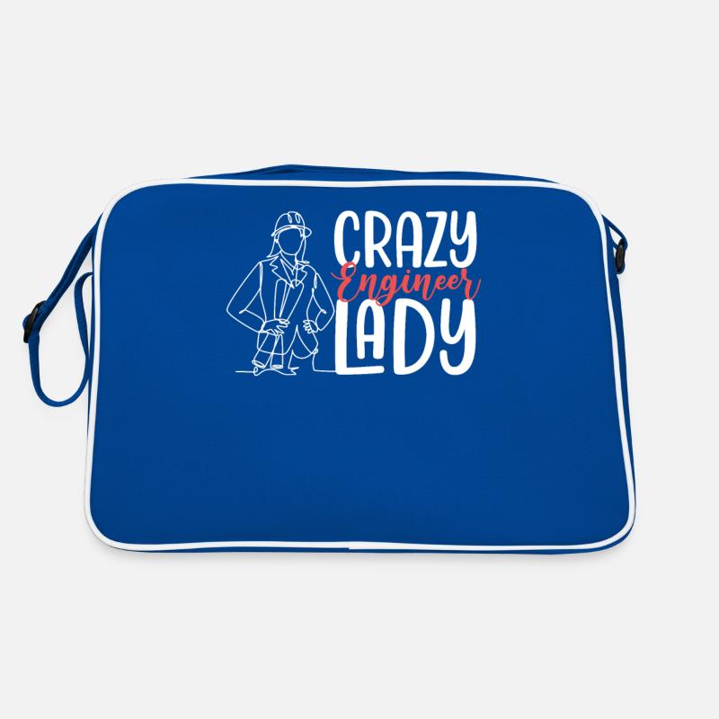 Crazy Engineer Lady Mechanical Engineering Humor Retro Bag