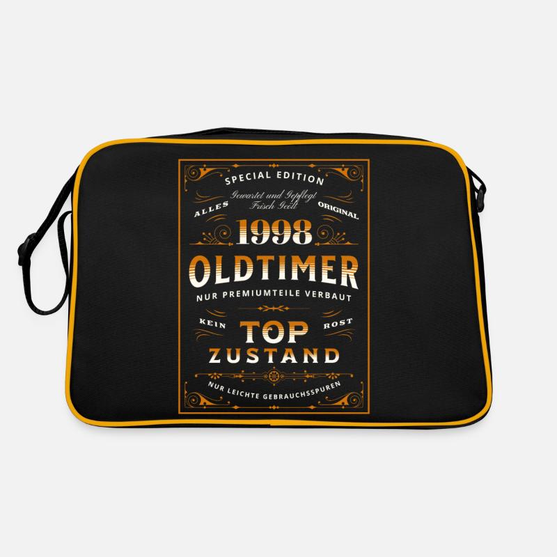 Oldtimer 25. Geburtstag Frau Mann 1998 Lustig Retro Tasche