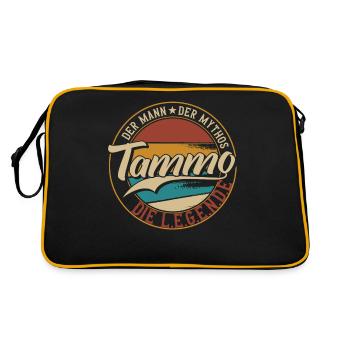 Tammo Der Mann der Mythos die Legende Geschenk - Retro Tasche - Schwarz/Gold - Hinten