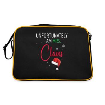 Unfortunately I'm Mrs.Claus Funny Christmas - Retro Bag - black/gold - Back