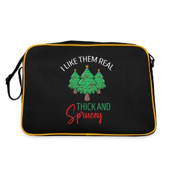 I Like Them Real Thick & Sprucey Christmas Couples - Retro Bag - black/gold - Back