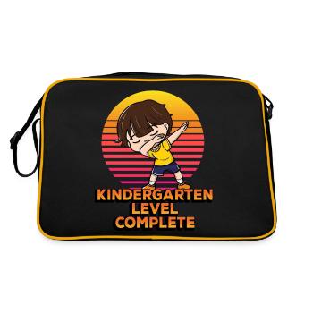 Kindergarten Level Complete Funny Dabbing Student - Retro Bag - black/gold - Back