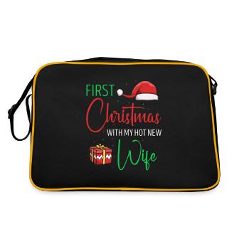 Premier Noël avec ma nouvelle femme chaude Couples mignons - Sac Retro - noir/or - Dos