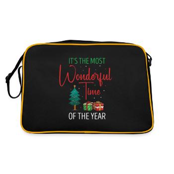 Most Wonderful Time Of The Year Christmas Couples - Retro Bag - black/gold - Back