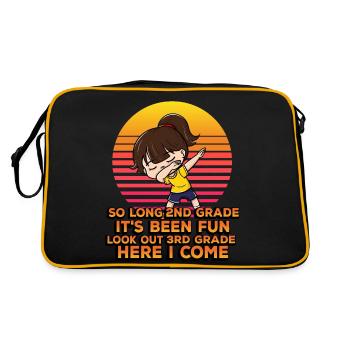 So Long 2nd Grade It's Been Fun Look Out 3rd - Retro Bag - black/gold - Back