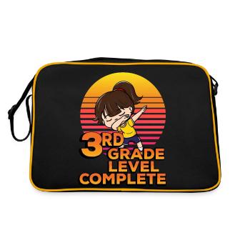 3rd Class Level Completely Cute Dabbing Girl - Retro Bag - black/gold - Back