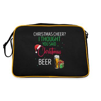 Christmas Cheer Beer Lover Funny Christmas Couples - Retro Bag - black/gold - Back