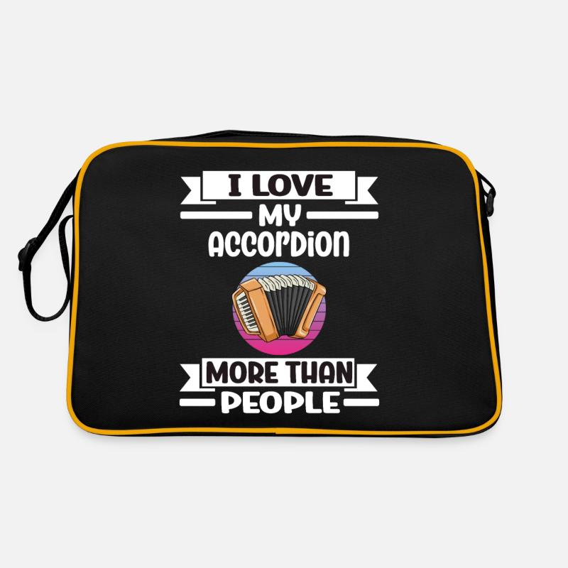 J’aime mon accordéon plus que les gens Sac Retro
