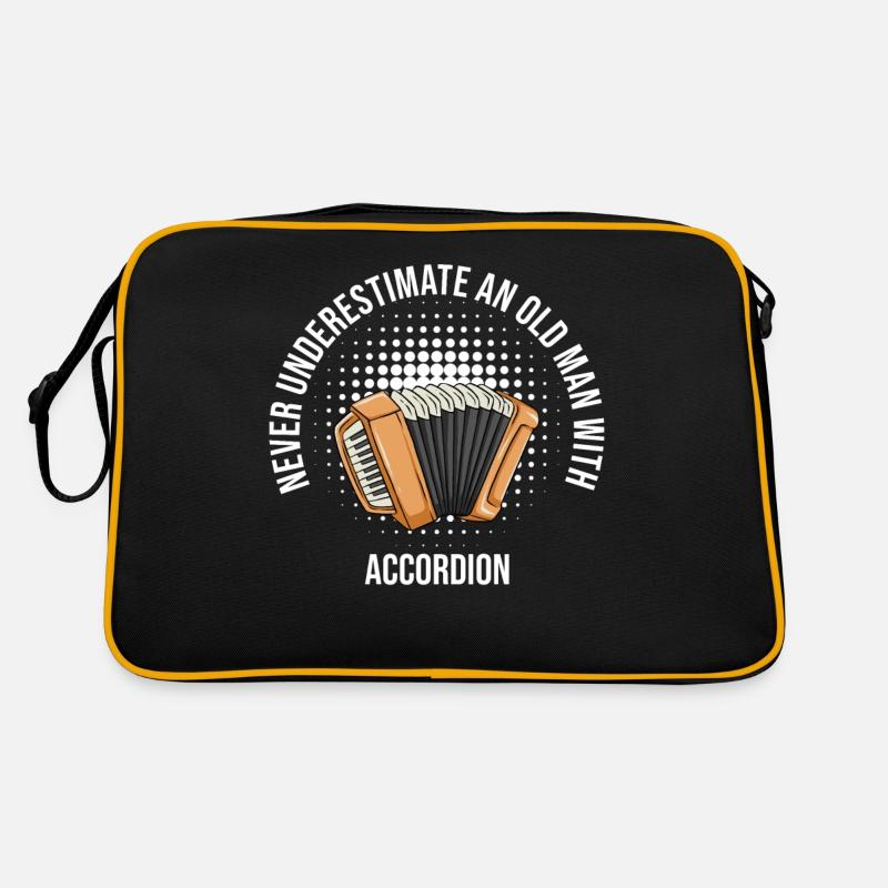 Never Underestimate An Old Man With Accordion Retro Bag