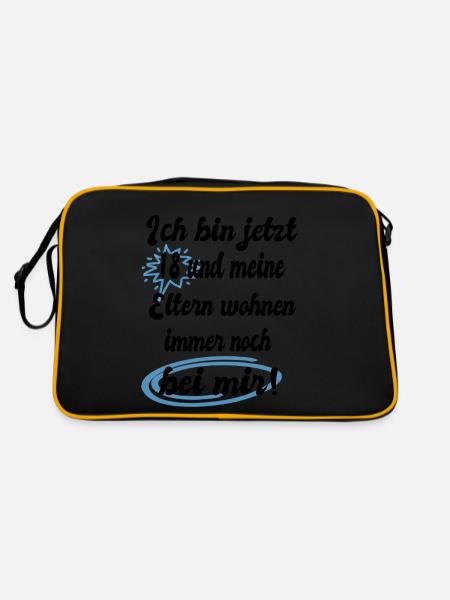 Ich bin jetzt 18 - Retro Tasche - Schwarz/Gold