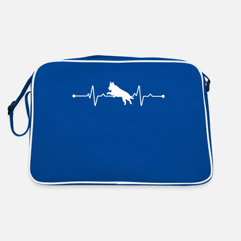 Weiße Schweizer Schäferhunde - Weiße Schweizer Retro Tasche